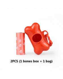 red-Bone Shaped Poop Bag...