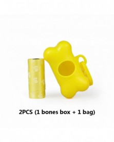 yellow-Bone Shaped Poop Bag...