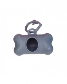 Grey-Pet Dog Poop Bag Bone...