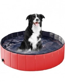 Pink-Inflatable pet pool...