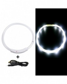 70CM-White-B-Dog Collar Led...