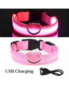 L(45-52cm)-Pink USB-Led Dog...