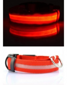 L size-Collar-Red-Nylon LED...