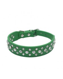 M size-Green-Pet Rhinestone...