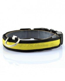 L size-yellow-Nylon LED Pet...