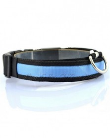 L size-blue-Nylon LED Pet...