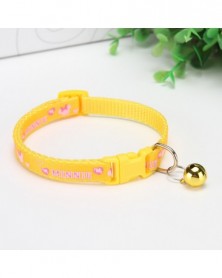 Yellow-Cute Bell Pet Collar...