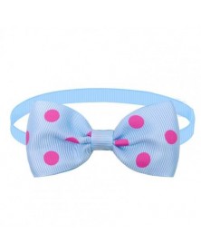 Sky blue-Pet Neck Bow Dogs...