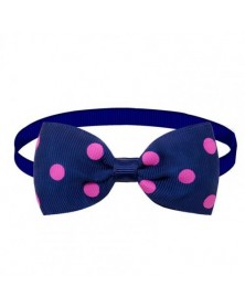 Navy Blue-Pet Neck Bow Wave...