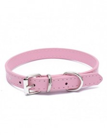 M size-Pink-PU Leather Neck...