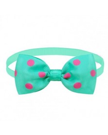 Cyan-Pet Neck Bow Wave Dot...