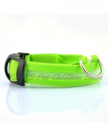 M size-green-Nylon LED Pet...