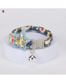 9-Flower Pattern Cat Collar...