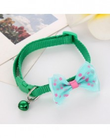 Green-Pet Bow Collar Bell...