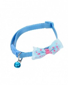 Sky Blue-Pet Cat Bowknot...