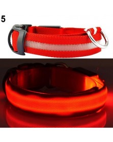 M size-Red-Nylon LED Glow...