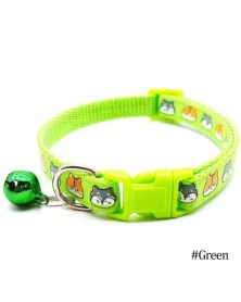 Green-Adjustable Pet Collar...