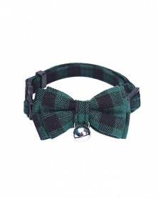 F-British Plaid Bowknot Cat...