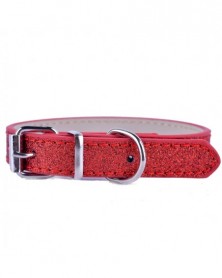 1.5x31cm-Red-Pu Leather Pet...