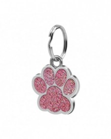 Pink-Pet Tag Vivid Paw Dog...