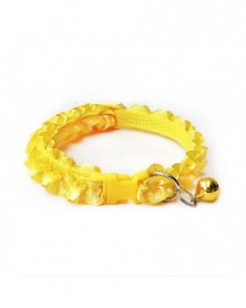 Yellow-Cat Dog Lace Collar...