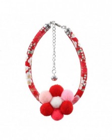 L size-Red-Pet Necklace...