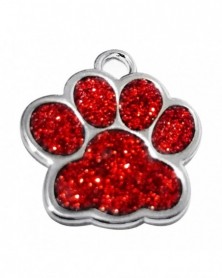 Red-Zinc Alloy Dog Glitter...