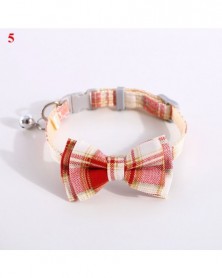 5-Cute Plaid Bow Cat Collar...