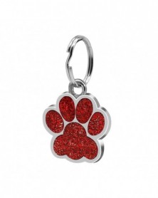 Red-Pet Tag Vivid Paw Dog...