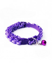 Purple-Cat Dog Lace Collar...