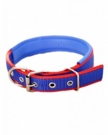 Blue-red-Nylon Dog Collar...