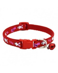 Red-Cute pet dog cat collar...