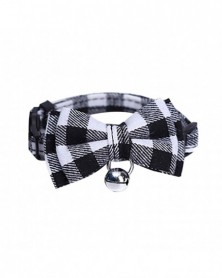 B-British Plaid Bowknot Cat...