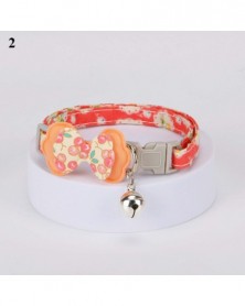 2-Flower Pattern Cat Collar...